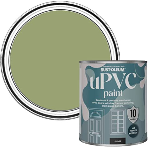 Rust-Oleum Green uPVC Door and Window Paint In Gloss Finish - Familiar Ground 750ml