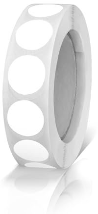 Runde Aufkleber 13mm Weiß Selbstklebend Rolle kleine Klebepunkte Etiketten Farbkodierung kreise Sticker Wetterfest 1000 Stück