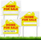 3 Stück 30,5 x 40,6 cm Home for Sale Schilder mit Pfahlen, doppelseitig, Haus zum Verkauf durch Besitzer, Hofschild mit richtungspfeil, offenes Hausschild für Immobilienagenten (gelb, rot)