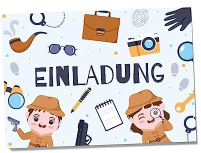 Partycards Einladungskarten Kindergeburtstag Mädchen und Junge, 12 Stück, Postkartenformat A6, Kinder Einladungskarten Geburtstag, Einladungskarten Kindergeburtstag Junge