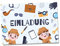 Partycards Einladungskarten Kindergeburtstag Mädchen und Junge, 12 Stück, Postkartenformat A6, Kinder Einladungskarten Geburtstag, Einladungskarten Kindergeburtstag Junge