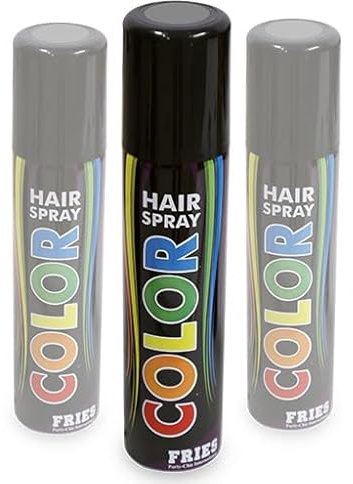 3x Haarspray grau! Spar-Set: 3 Dosen zu je 100ml. Colorspray für Karneval, Fasching, Halloween und Party
