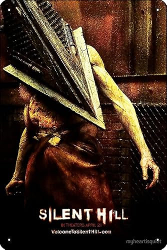 Silent Hill (2006) Pyramidenkopf-Film-Poster, Metall-Blechschild, Wanddekoration, 20,3 x 30,5 cm