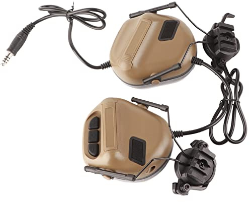 Fydun Folding Mic Headset, Outdoor Waterproof Folding Tactics Microphone Earphone For Cs Combats Games Mud