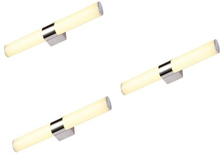 OSALADI 3 Stück 18 Led-schrankleuchten Wandleuchte Dekor Verspiegelte Waschtisch-lichtleiste Make-up-glühbirnen Schminktisch Lichtleiste Unterbauleuchten Make-up-licht Kabellos Metall Weiß