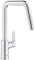GROHE Start QuickFix – herausziehbare Doppelbrause Küchenspüle Armatur (hoher U-Auslauf, 360° Schwenkbereich, 28mm Keramikkartusche, Endstücke 1/2 Zoll), einfache Montage mit GROHE QuickMount, Chrom,