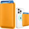 VIPERFLY Wallet Leather Compatible with MagSafe for iPhone 15/14/13/12 Mini/Pro/Pro Max/Plus/Series Magnetic Card Holder (Yellow)
