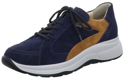 Finn Comfort FINNCO Piccadilly Herren Schnürhalbschuhe blau Indigo Velouleder