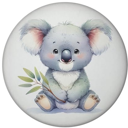 Sitzender Koala Magnet mit Flaschenöffner rund Niedlicher sitzender Koala Magnet mit Flaschenöffner - Süßes Tier Beuteltier aus Australien - Perfekt für Fauna-Liebhaber