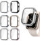 Wekuw 6 Stück Schutzhülle mit Displayschutzfolie Kompatibel mit Apple Watch SE/6/5/4 40mm Gesamt Schutzhülle Ultradünne Hard Hülle mit Kratzfest Gehärtetem Glas Schutzfolie für iWatch
