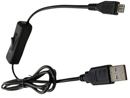 EBVincxmk USB to Micro USB 1m Male-to-Female Cable with Switches, Data Transfer, Compatible with Notebook, Mobile, Tablet, Headphone