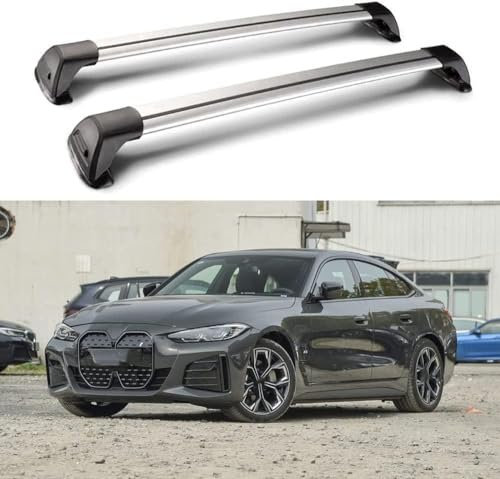 LYBPHG 2 Stück Auto Dachträger für BMW i4 Gran Coupe 2022 2023 2024, Aluminium Dachträger Querstangen, Dachgepäckträger Relingträger Gepäckablage, Auto Gepackträger Accessories