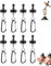 8 PCS Magnet Camping Hooks,Heavy Duty Magnet Hook with Carabiner,Magnet Hanger D Shape Tent Buckles for Outdoor Tents Swivel Swing(small)
