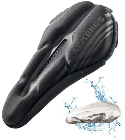 ROCKBROS Fahrrad Sattelbezug Gelüberzug für Fahrradsitz, mit wasserdichter Sattelschutz, Fahrradsattel Überzug für Rennrad Mountainbike Sattelbezüge
