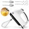 BORDEAG Sbattitore Elettrico, Sbattitore Manuale, 100w Fruste Elettriche, 6 Accessori In Acciaio Inox Sbattitore Elettrico Per Uova, Impasti, Torte