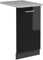 Vicco Panel Frontal del lavavajillas R-Line, Negro Brillo Intenso, 45 cm, ET Mármol