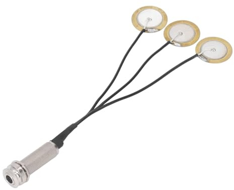 Piezo -Pickup, Alloy Construction Mandoline Pickup für Folk -Gitarre, Ukulele, Banjo, Mandoline mit Selbstklebendem, Verbessertem Hörerlebnis und Stabiler Soundschnittstellen