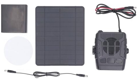 Buqpow Chauffage Solaire Portable 12 V 20 W - Chauffage D'Extérieur pour Camping, Voiture et Animaux Domestiques, Chauffage Efficace