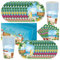 Vaisselle de fête hawaïenne, vaisselle de fête de piscine, vaisselle de fête avec assiettes, gobelets en carton, serviettes et serviettes pour une fête d'anniversaire pour 20 personnes