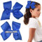 2 pièces de noëls bleus, pince à cheveux pour filles, grande épingle à cheveux en nœud, barrettes à cheveux en ruban doux, accessoires capillaires pour filles et femmes (Bleu)