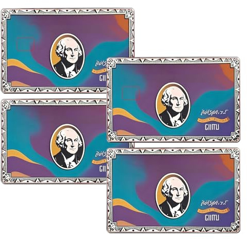 Debitkarten-Aufkleber, Schutzaufkleber, 4 Stück, 8,5 x 5,3 cm, kompakt und einfach anzubringen, stilvolle Anti-Kratzfolie für Erwachsene, schlankes Vinyl-Design und Bankkarten