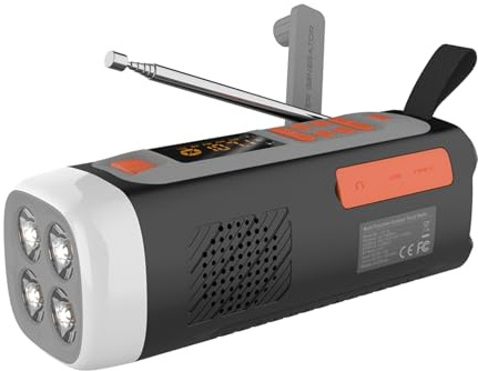 Notfallradio, AM/FM Handkurbel Solar Camping DAB Radio mit SOS -Klang und Leichter Alarm für Notfälle Im Freien