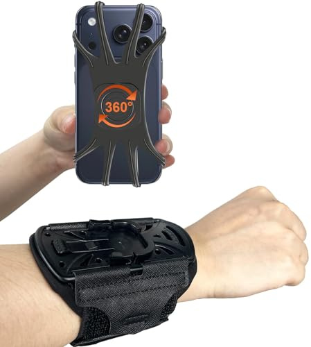 FAYAHAR Brassard Telephone Sport, 360°Rotation Porte Téléphone Sport, Brassard de Sports Téléphones Portables Universel, Support Telephone Course a Pied, pour Les 4 à 6,5 Pouces Smartphones