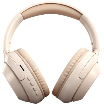 Ouitble Bluetooth Kopfhörer Over Ear Tiefer Bass Kopfhörer Kabellos mit Micro SD Kartensteckplatz, HiFi-Stereo Faltbares Bluetooth 5.3 Wireless Headphones für Reisen Büro Sport Handy PC (Khaki)