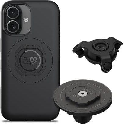 QUAD LOCK 1-Kugel-Top-Cap-Handyhalterungs-Kit mit MAG-Handyhülle und MAG-Wireless-Ladekopf für iPhone 17, kompatibel mit RAM-1-Kugelgelenkarmen für Auto, LKW oder Wohnmobil.