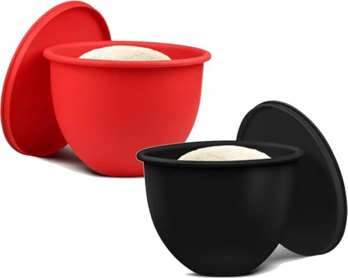 Schüsseleinlagen-Set für Kitchen aid Zubehör Silikoneinsatz Küchenmaschine, Kitchen aid Schüsseln Einsätze rührschüssel mit Ausgießer und Deckel, Hitzebeständig -40°C bis 240°C (2pcs)
