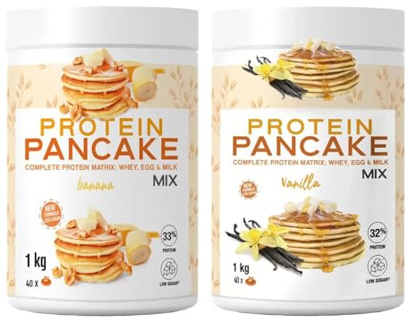 Protein Pancake Mix 1kg – High Protein Breakfast Mix | Two Flavours | Easy Homemade Pancakes | Fitness & Healthy Lifestyle - wdi