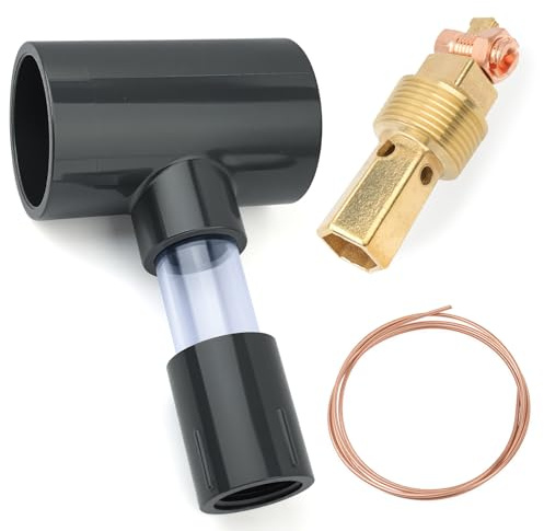 Axfvd Kit di fissaggio acqua MPT in ottone da 2,5 cm e kit idraulico in PVC da 3,8 cm – per piscine interrate, spa e acqua di ricambio