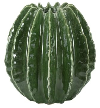 Vase Déco en Céramique Cactus 24cm Vert