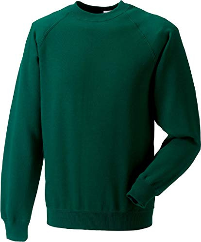 Russel Europe Herren Raglan Sweatshirt Pullover, Größe:M, Farbe:Bottle Green