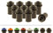 Screws4Bikes | 10x Verkleidungsschrauben M6x16 mit Gummimuttern für Motorrad | schwarz | Edelstahlschrauben | für Windschild, Scheibe und Verkleidung