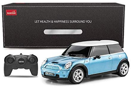 Mini Cooper S Blue 1:24 RC Toy Car, Remote Control Car, Kids Age 3+