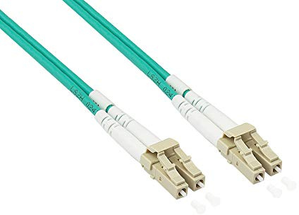 Good Connections OM3 LWL Kabel - Duplex - Stecker LC an LC - UNIBOOT - Multimode 50/125-1/10/40/100-Gigabit Ethernet - Lichtwellen-Leiter, Glasfaser-Kabel, Patchkabel - 3 m