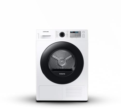 Samsung Asciugatrice Crystal EcoDry DV90TA040AH/ET, 8 kg, Pompa di Calore, No Wifi, Sensore Optimal Dry, Filtro 2 in 1, Carica Frontale, 60L x 85H x 60P cm
