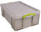Really Useful Box Plastic Storage 50 Litre Recycled Dove Grey