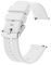 BISONSTRAP Bracelet de Montre 18mm, Bracelets de Montre en Silicone à Dégagement Rapide pour Hommes Femmes (Blanc, Boucle Argent)