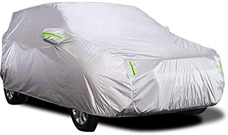 Shkalacar Autoabdeckung für den Außenbereich, atmungsaktiv, UV-beständig, schneeabweisend, mit fester Schnalle, reflektierender Streifen (S)