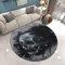 3D Floral Skull Runder Teppich Wohnzimmer Schwarz Grau Pink Death Skull Gothic Style Schlafzimmer Dekoration Teppich Teenager Männer Gaming Zone Rugs Mat Rutschfest Washable (Farbe 4,160 cm)
