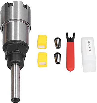 1/4 Inch Shank Router Bit Extension Rod with ER16 Spring Collet Mill Holder Spanner Extender Chuck Converter Adapter for CNC Engraving Machine Milling Lathe Tool Workholding