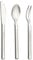 VANRA 5.2in 3-Piece Dessert Knives Salad Forks Tea Spoons Set Stainless Steel Appetizer Fruit Snack Serving Knives Spoon Small Flatware Set