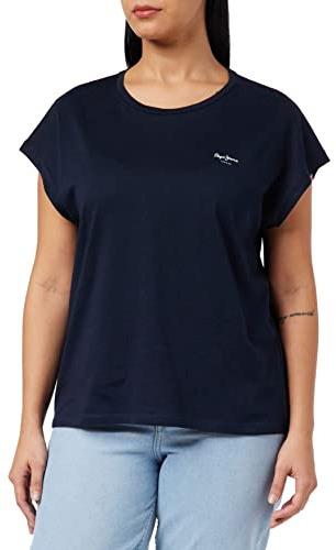 Pepe Jeans Floraison Damen-T-Shirt, Blau (Dulwich), M