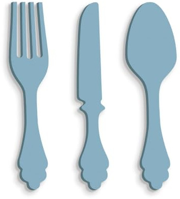 Declea Posate Decorative da Parete in Legno Cucchiaio, Forchetta, Coltello, Decorazione Cucina Fatta a Mano Decorazioni per Casa| H80 cm