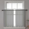 Chyhomenyc Juego de 2 cortinas transparentes para cocina, 91 cm de largo, cortinas cortas de comedor para ventanas pequeñas, baño, cafetería, sala de estar, bolsillo para barra, color gris carbón