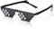 Heveer Mosaik Sonnenbrille Coole Brille 8 Bit Pixel Sonnenbrille für Männer Frauen Kinder Foto Requisiten Party Dekoration Schwarz