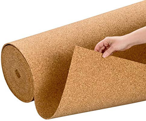 Rollenkork für Pinnwand und Memoboard | 10 m lang | 1 m breit | 5mm dick | Kork für Pinnwände | hochverdichtet | Kork-Pinwand selbst gestalten | DIY