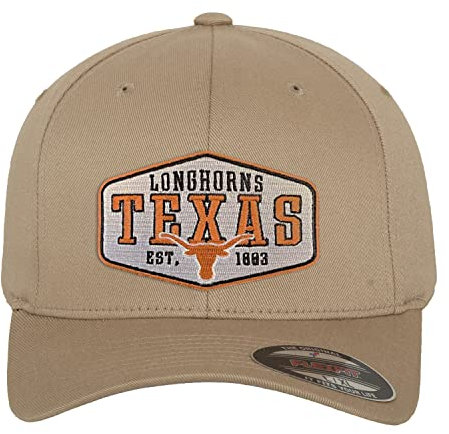 University of Texas Offizielles Lizenzprodukt Texas Longhorns 1883 Flexfit Baseball Cap (Khaki), Large/X-Large